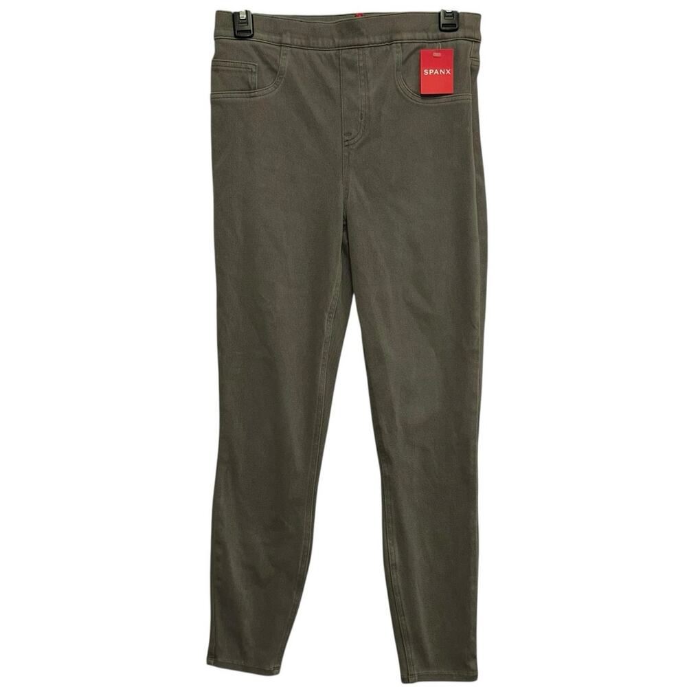 NWT Spanx Taupe Ankle Jeggings Medium Pull On Shaping Skinny Pants